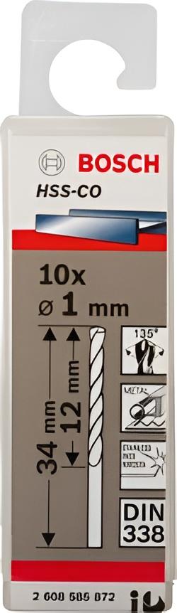 Сверло Bosch HSS-CO 1.0мм 2.608.585.872