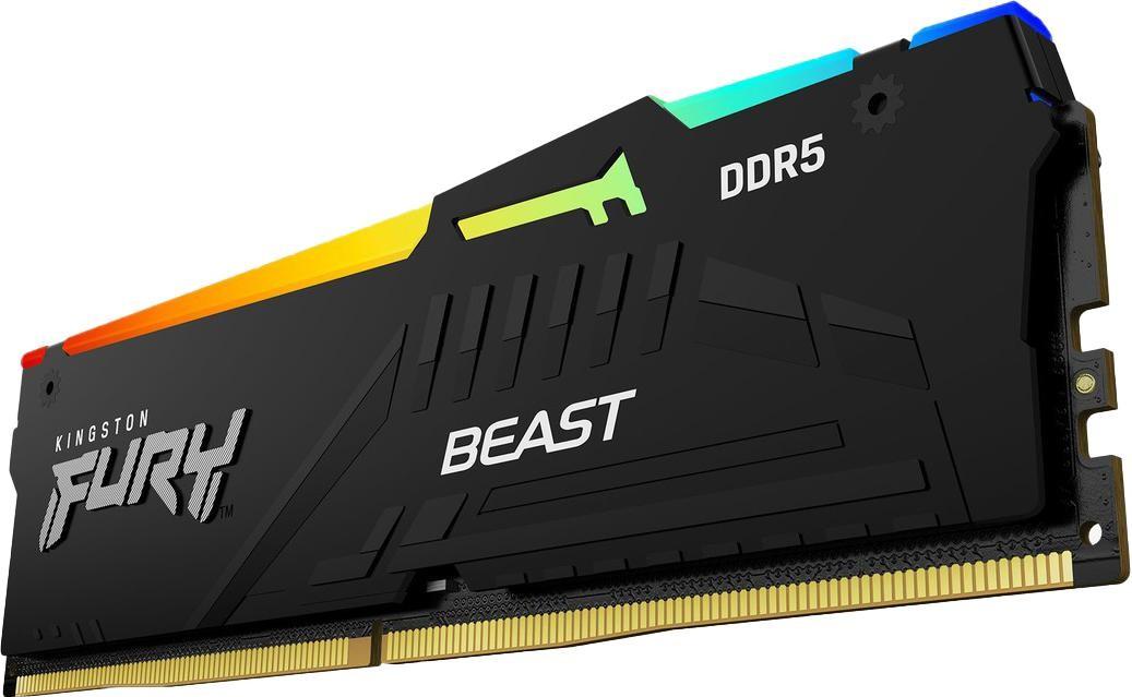 Оперативная память Kingston Fury Beast RGB 32 ГБ DDR5 5600 МГц CL40 (KF556C40BBA-32)