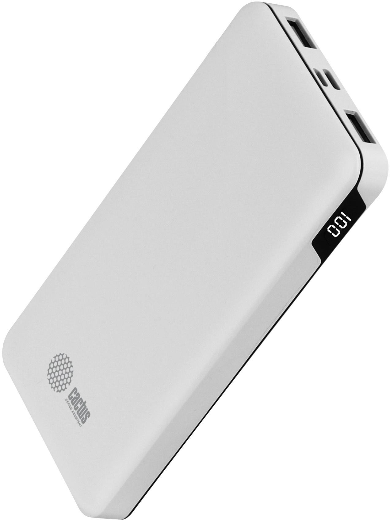 Портативное зарядное устройство Cactus CS-PBFSKT-10000 белый