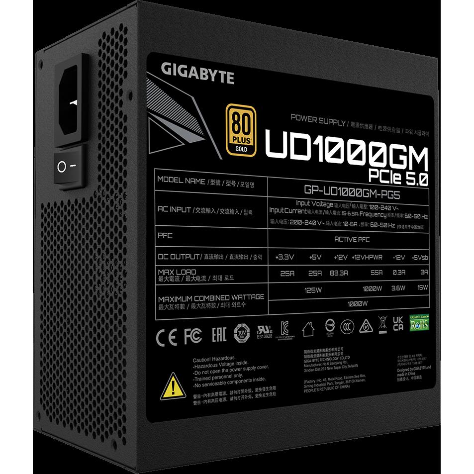 Блок питания GigaByte UD1000GM PG5 V2 1000W 80Plus Gold (GP-UD1000GM PG5 v2)