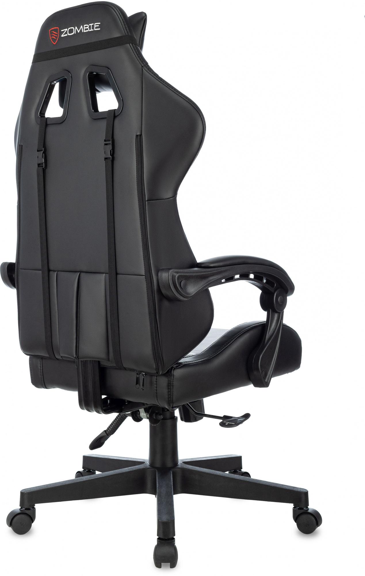 Геймерское кресло Zombie Game Tetra эко кожа пластик черный/красный