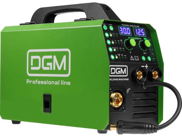 Полуавтомат сварочный DGM TECMIG-305 PULSE (230В, MIG/PULSE MIG/SPOT/FLUX/TIG/MMA, Синергия, евроразъем, смена полярности)