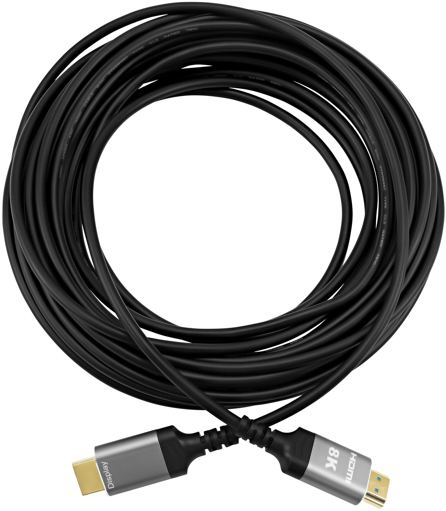 Кабель Digma HDMI (m)/HDMI (m) 50 м черный (HDMI-AOC2.1-50)