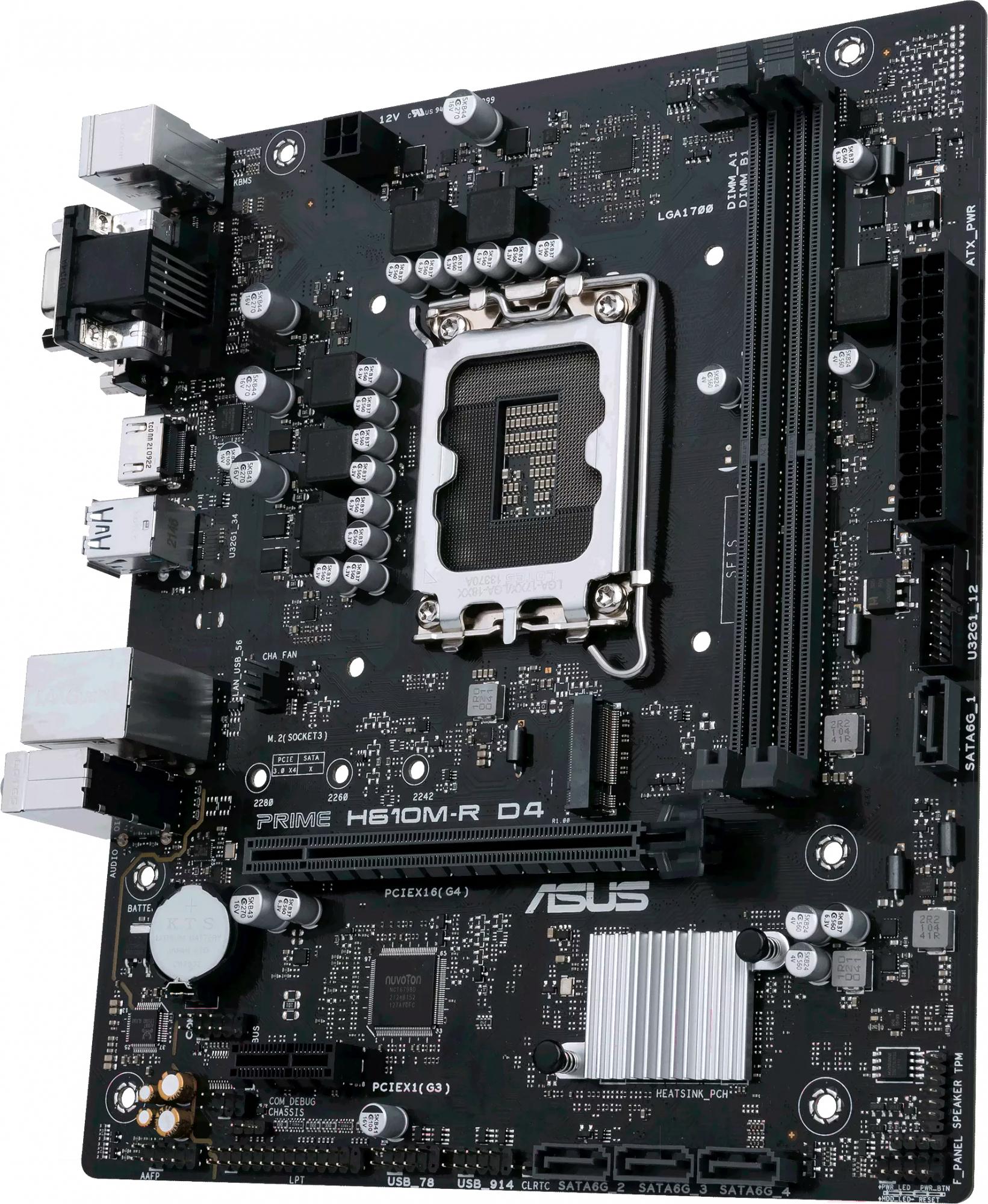 Материнская плата ASUS Prime H610M-R D4-SI (90MB1B40-M0ECY0)