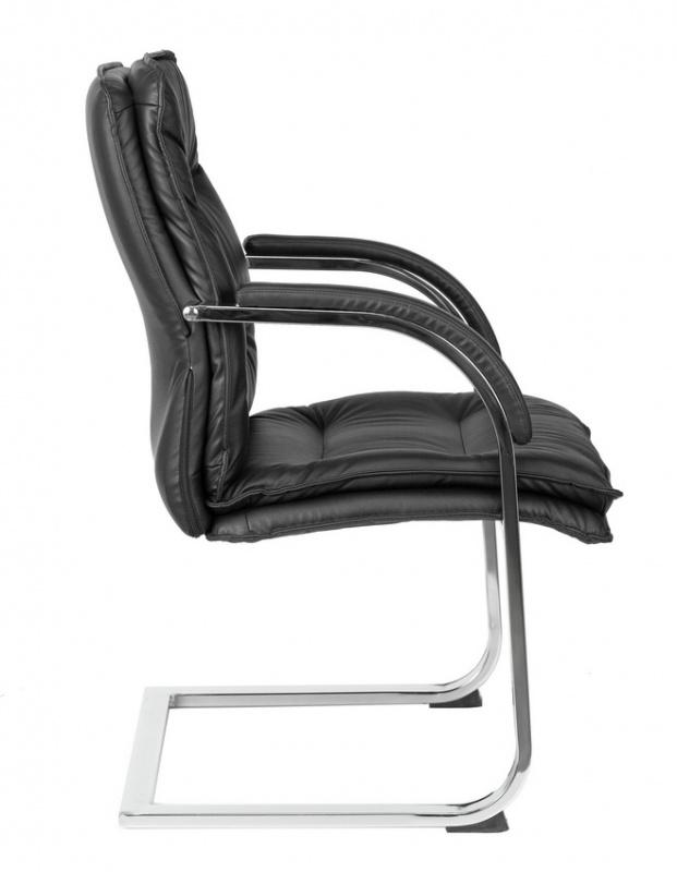 Офисное кресло Бюрократ T-9927SL-LOW-V черный кожа/хром