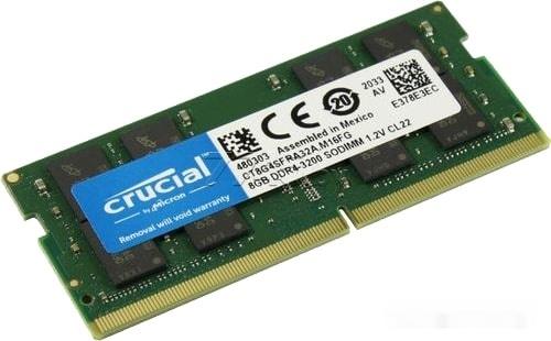 Оперативная память Crucial 8GB DDR4 SODIMM PC4-25600 (CT8G4SFRA32A)
