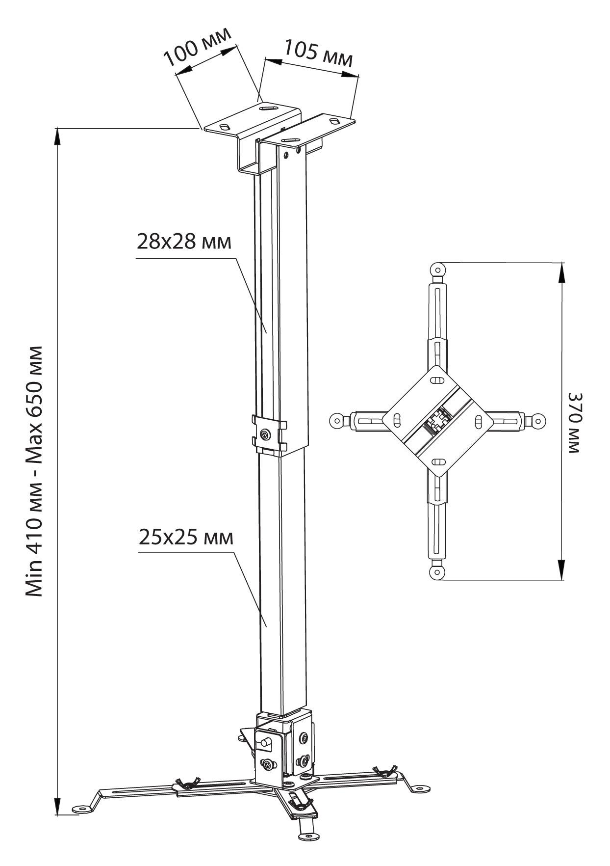 Кронштейн Cactus CS-VM-PRE01-WT