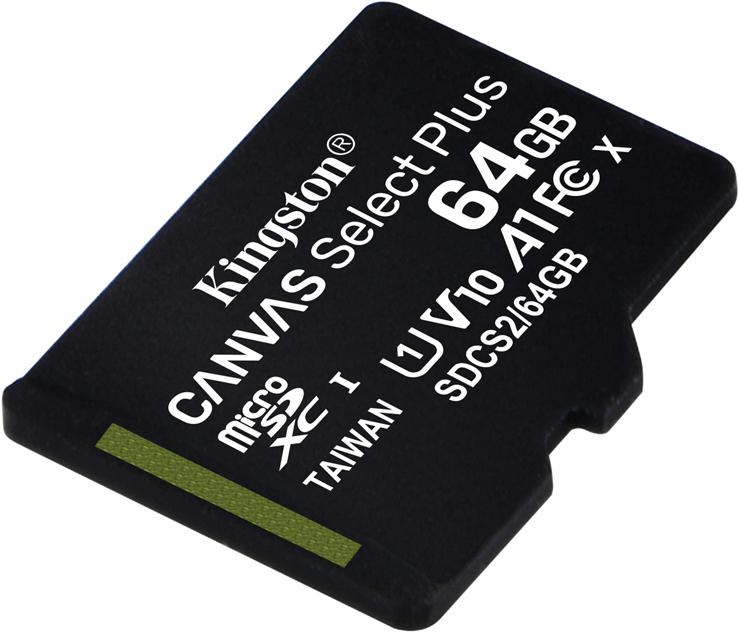 Карта памяти Kingston Canvas Select Plus microSDXC 64GB с адаптером (SDCS2/64GB)