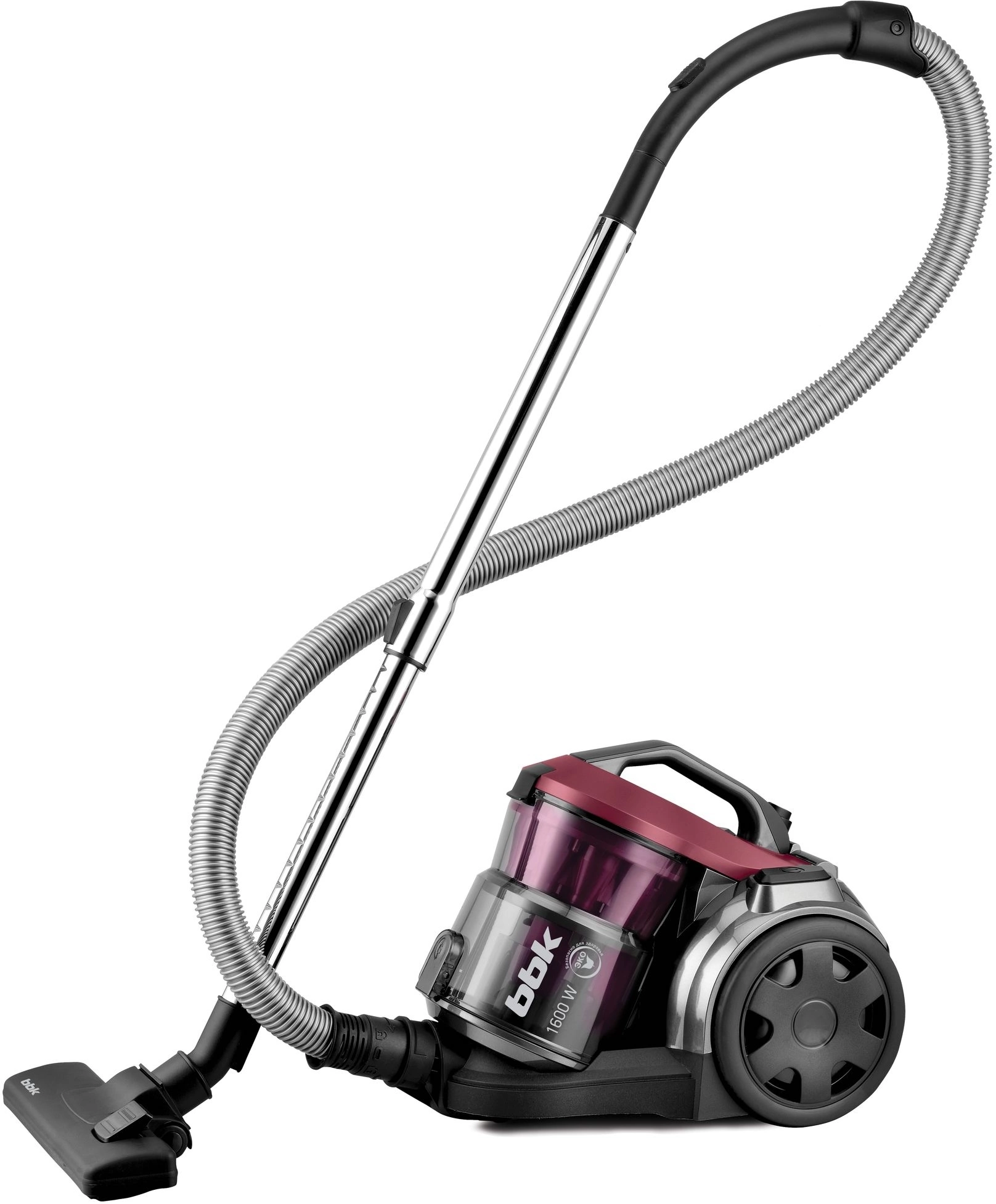 Пылесос BBK BV1502 черный/темная вишня