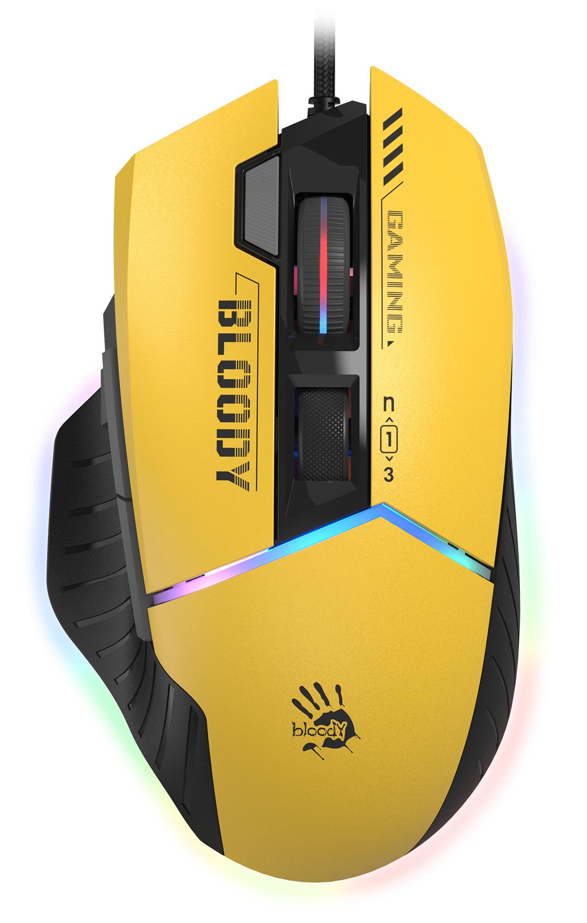 Мышь A4Tech Bloody W95 Max Sports Yellow
