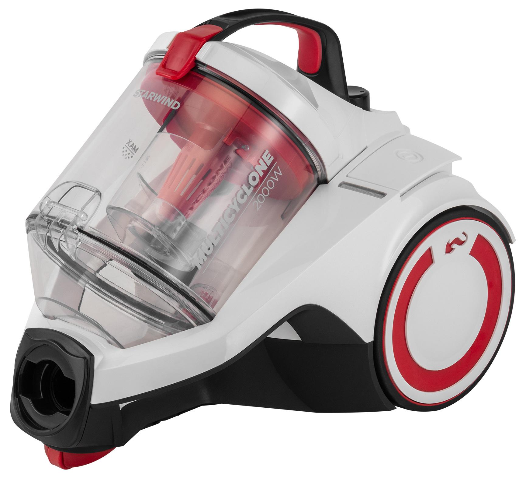 Пылесос StarWind SCV2082 белый/красный