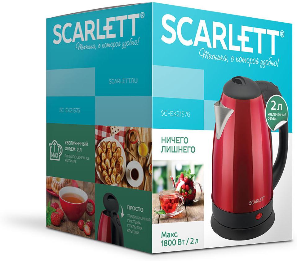 Электрочайник Scarlett SC-EK21S76 Red
