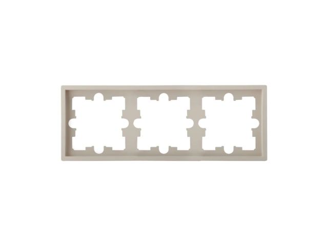 Рамка 3-местная песочная, Carre, BYLECTRICA