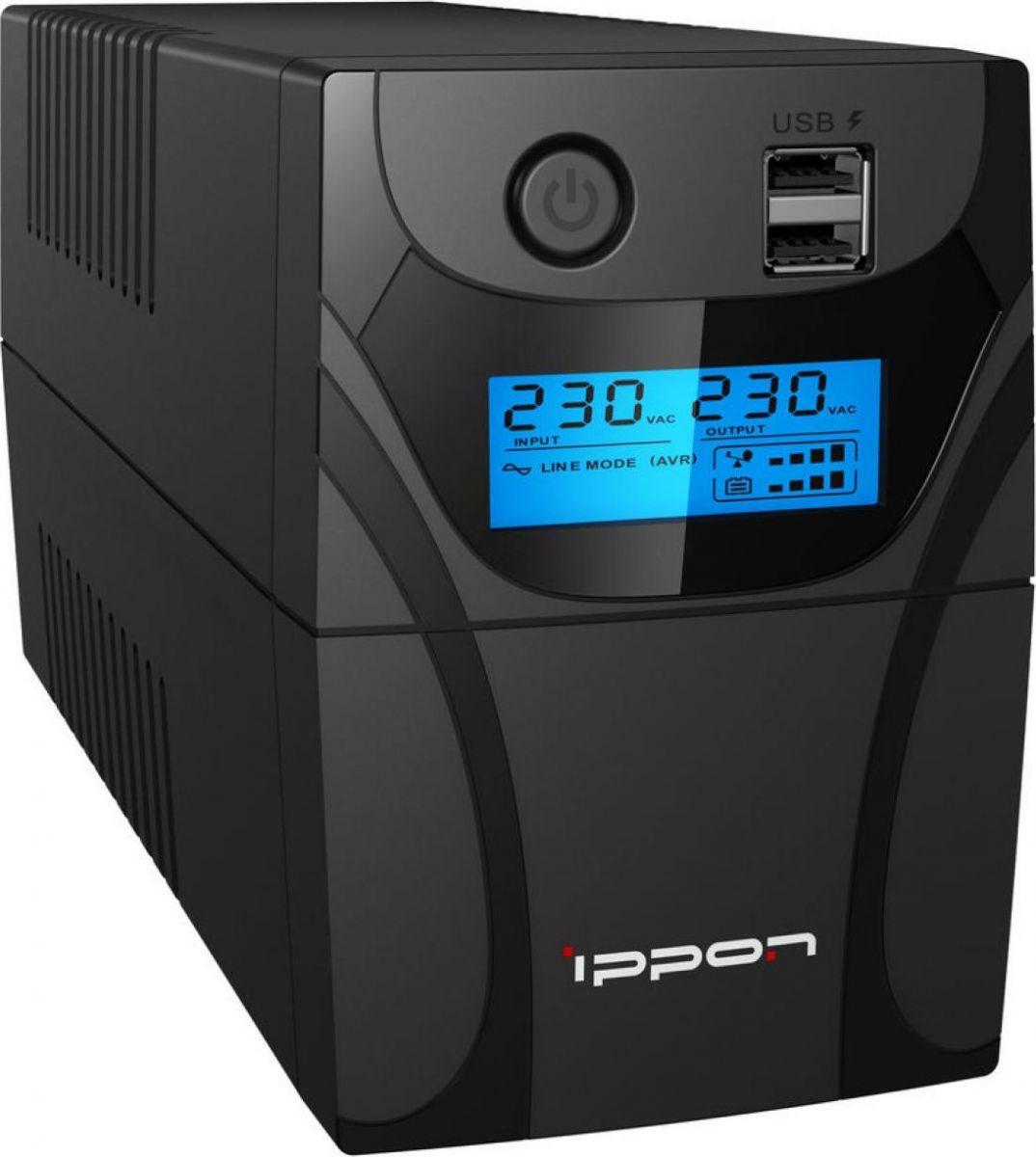 Источник бесперебойного питания Ippon Back Power Pro II Euro 850 черный (1005575)