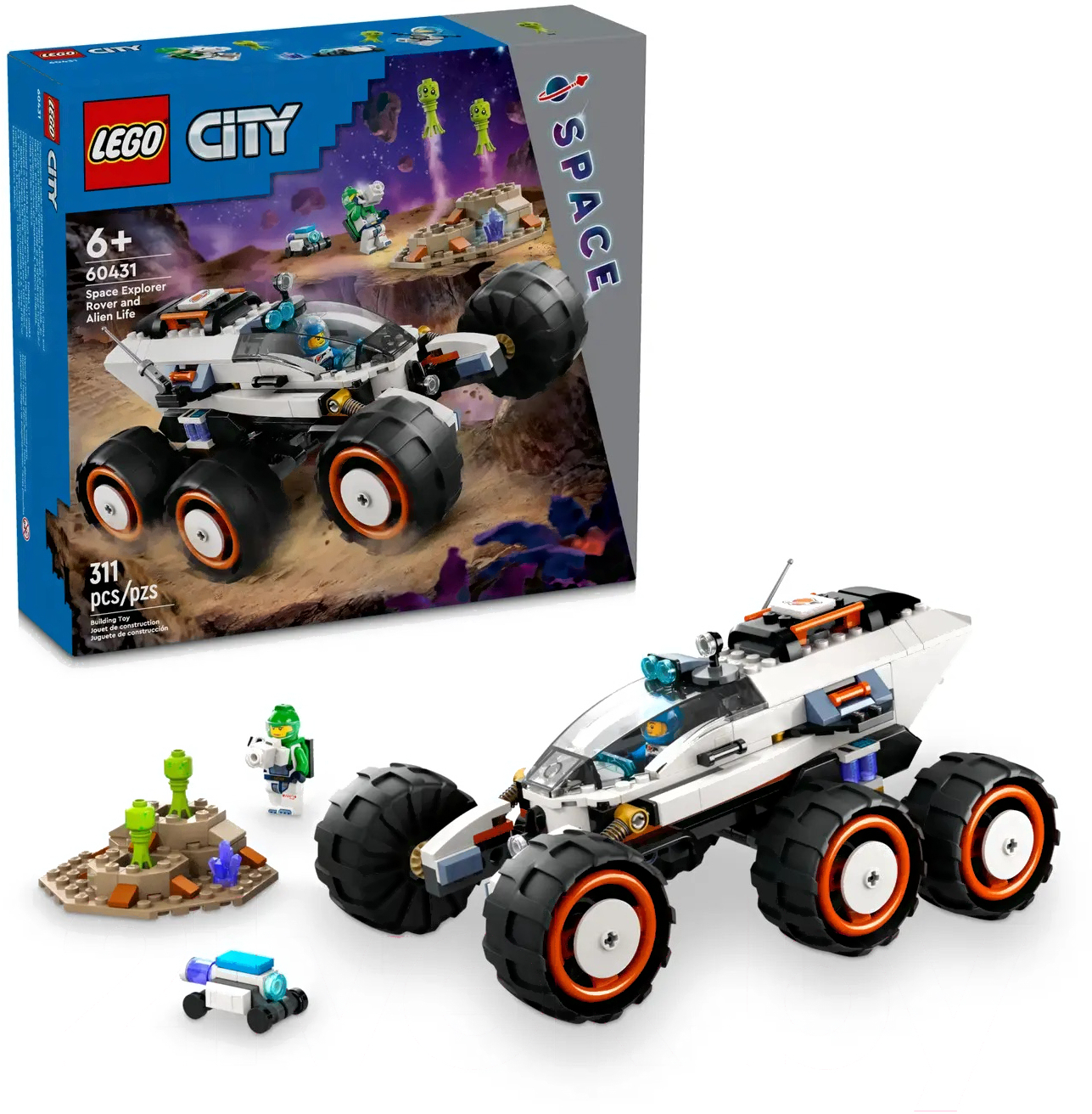 Конструктор Lego City Космический исследовательский вездеход и инопланетная жизнь (60431)