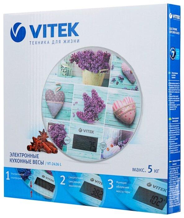 Кухонные весы Vitek VT-2426 Lilac/Illustration