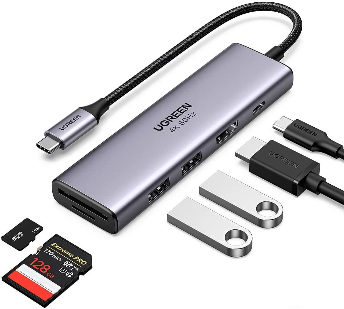 USB-хаб Ugreen CM511-60384 Space Gray (60384)