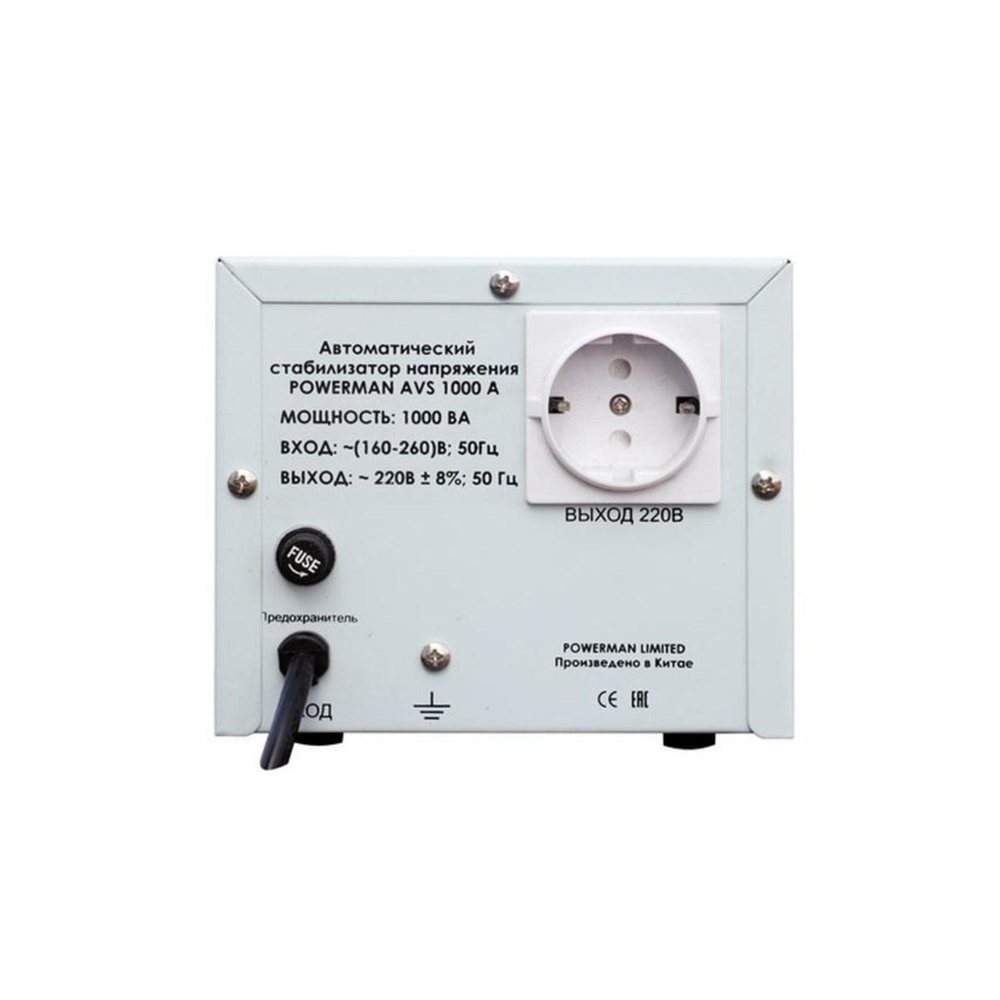 Стабилизатор напряжения PowerMan AVS 1000A