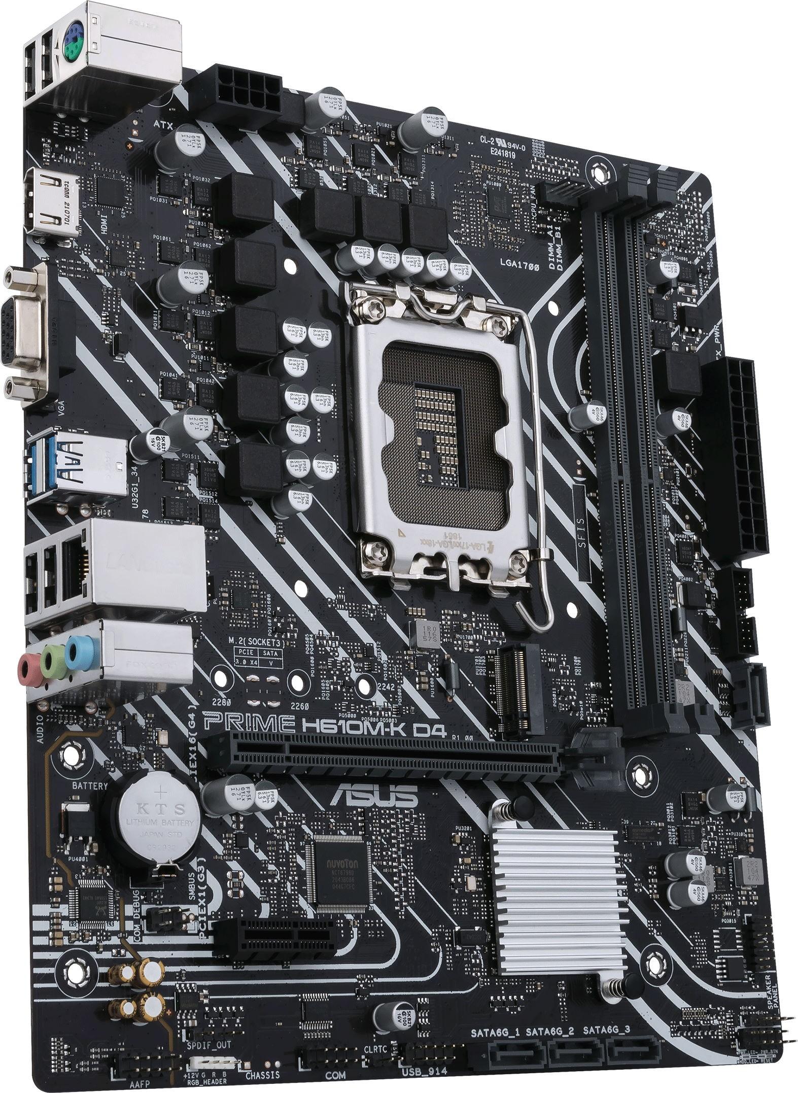 Материнская плата ASUS Prime H610M-K D4 (90MB1A10-M0EAY0)