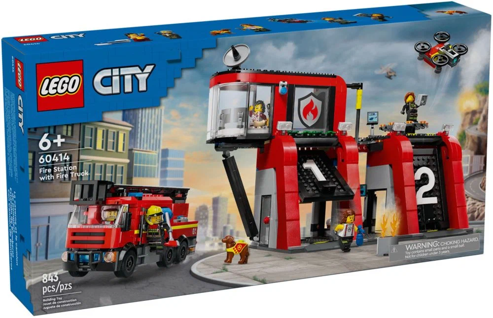 Конструктор Lego City Пожарная станция с пожарной машиной (60414)