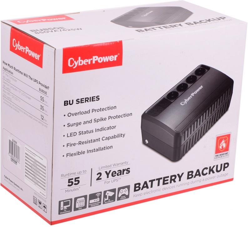 Источник бесперебойного питания CyberPower BU850E черный