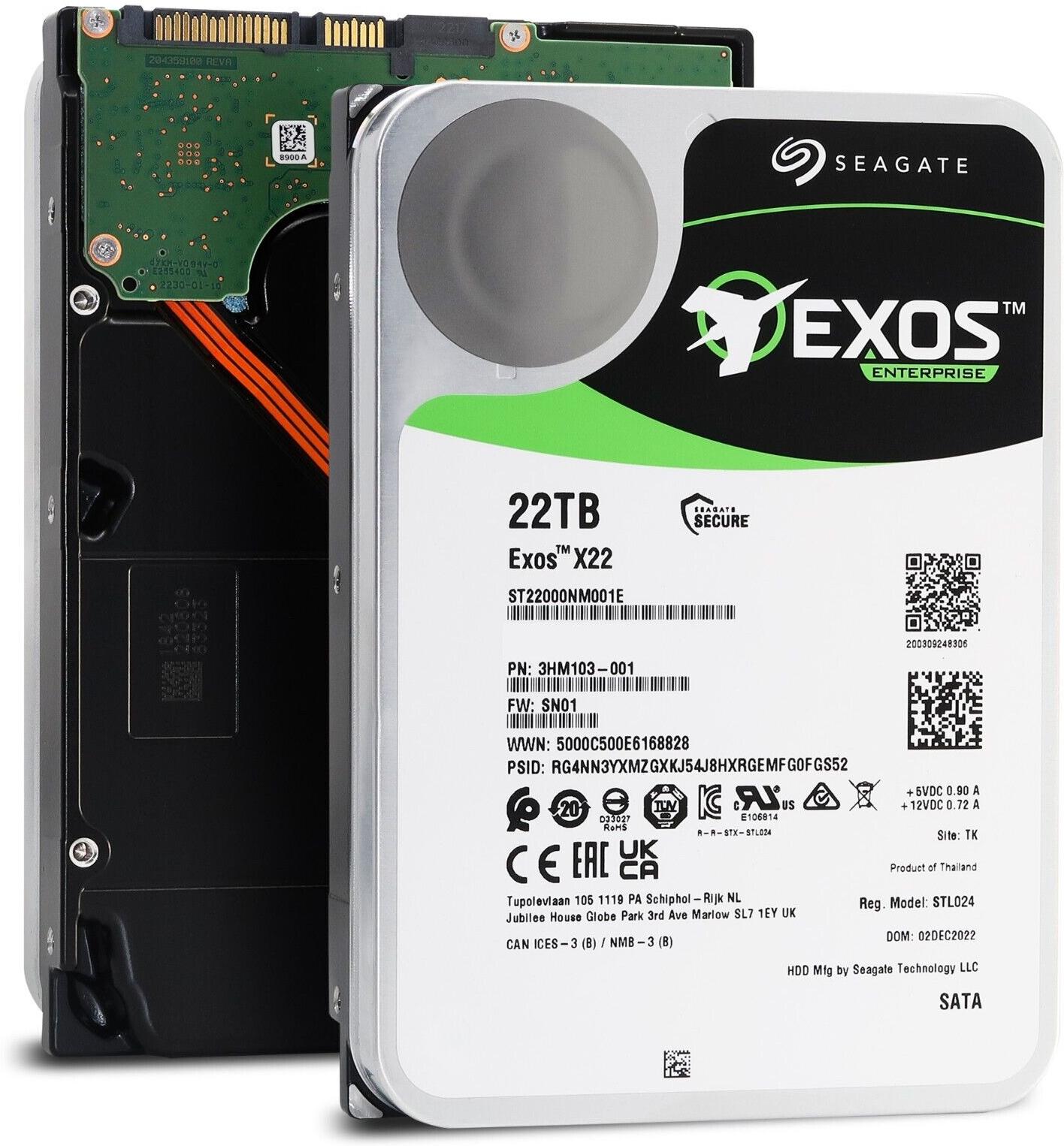 Жесткий диск Seagate Exos X22 22TB (ST22000NM001E)