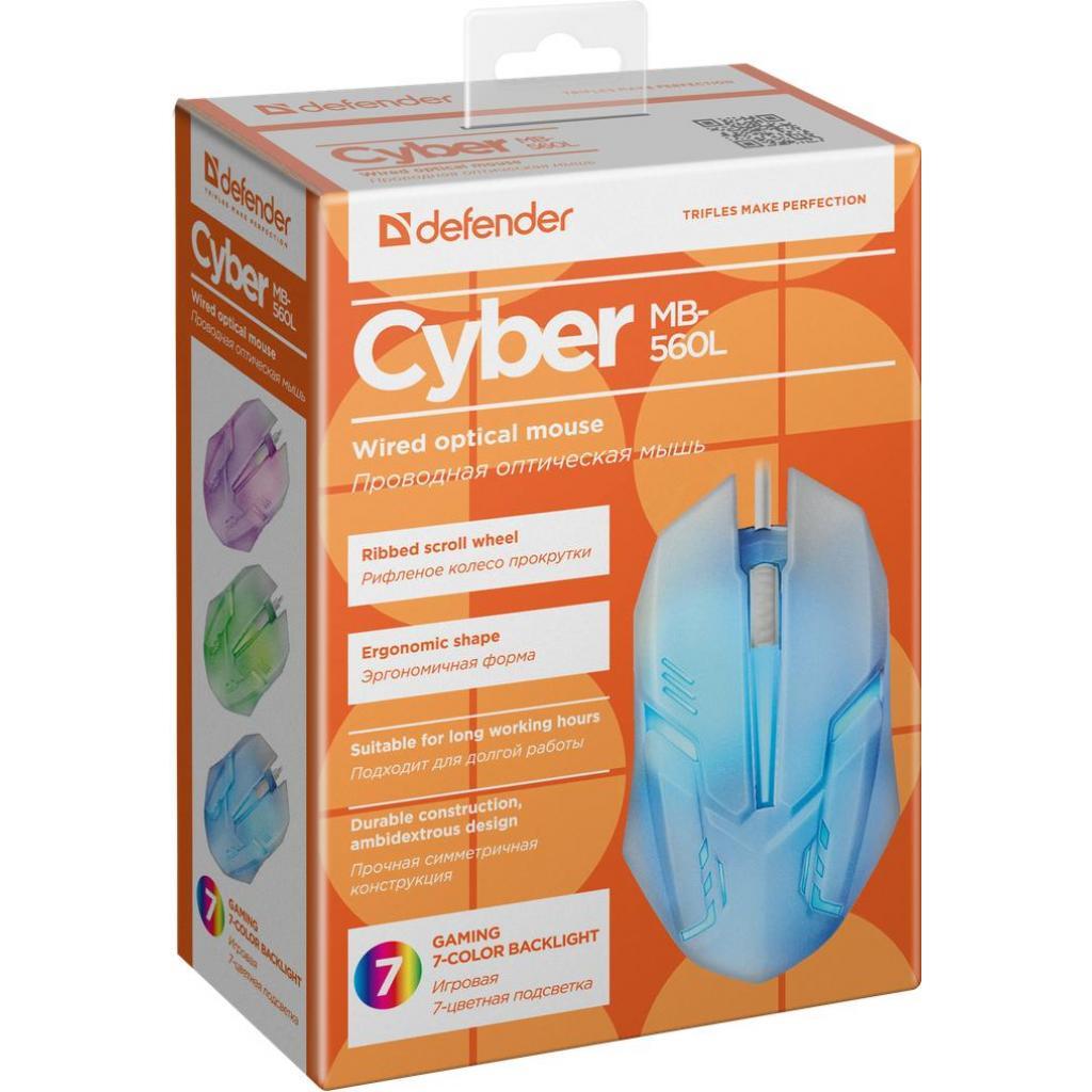 Мышь Defender Cyber MB-560L белый (52561)