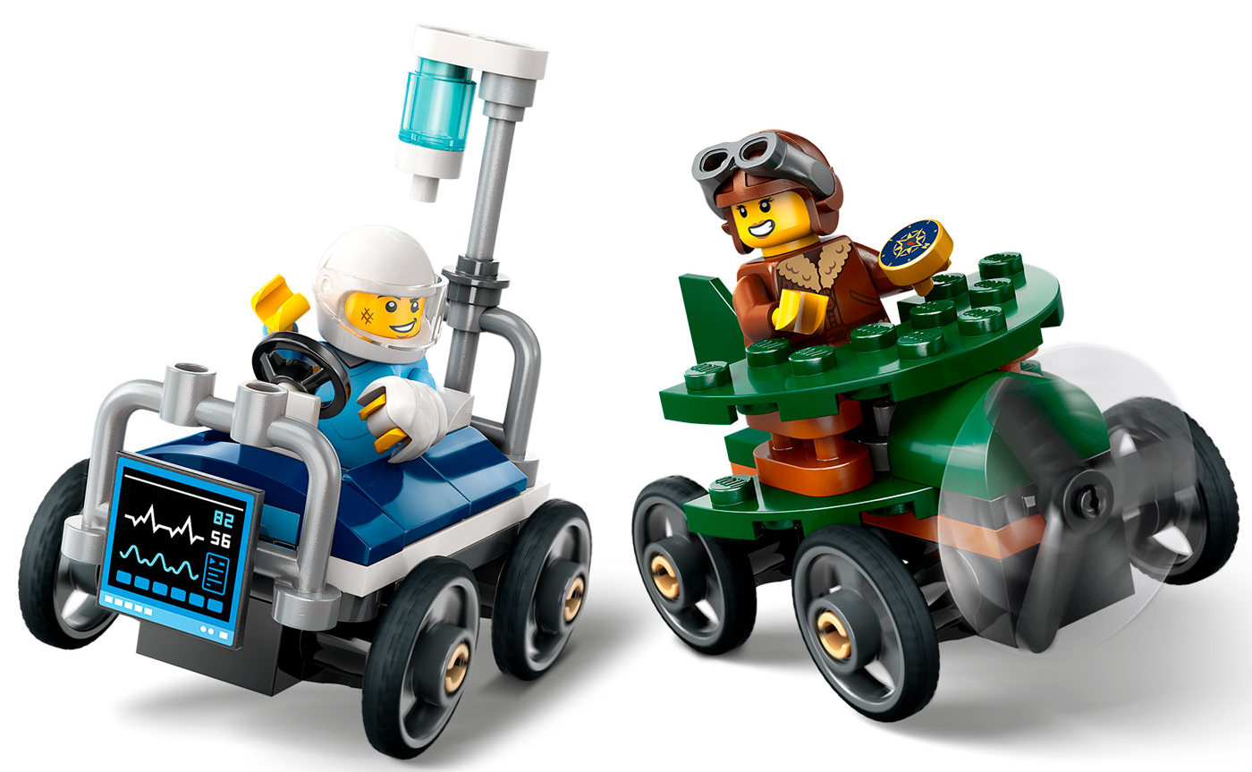 Конструктор Lego City Гоночный набор: Самолет против больничной койки (60459)