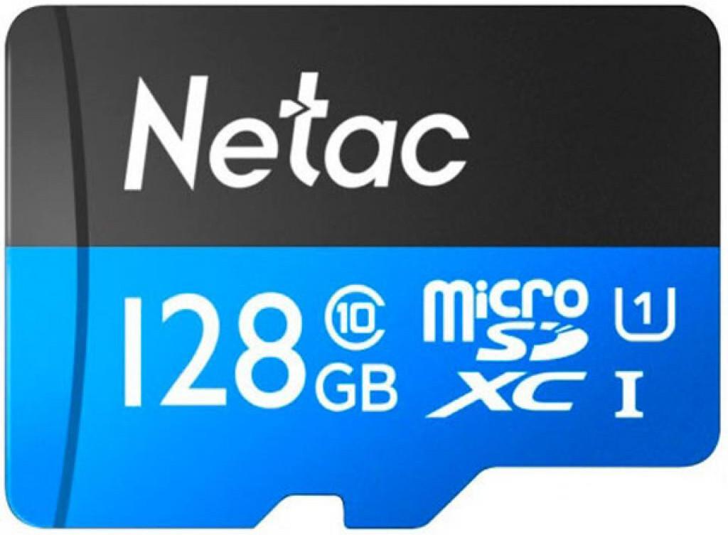 Карта памяти Netac MicroSDXC128GB Class 10 UHS-I U1 P500 Standard + адаптер (NT02P500STN-128G-R)