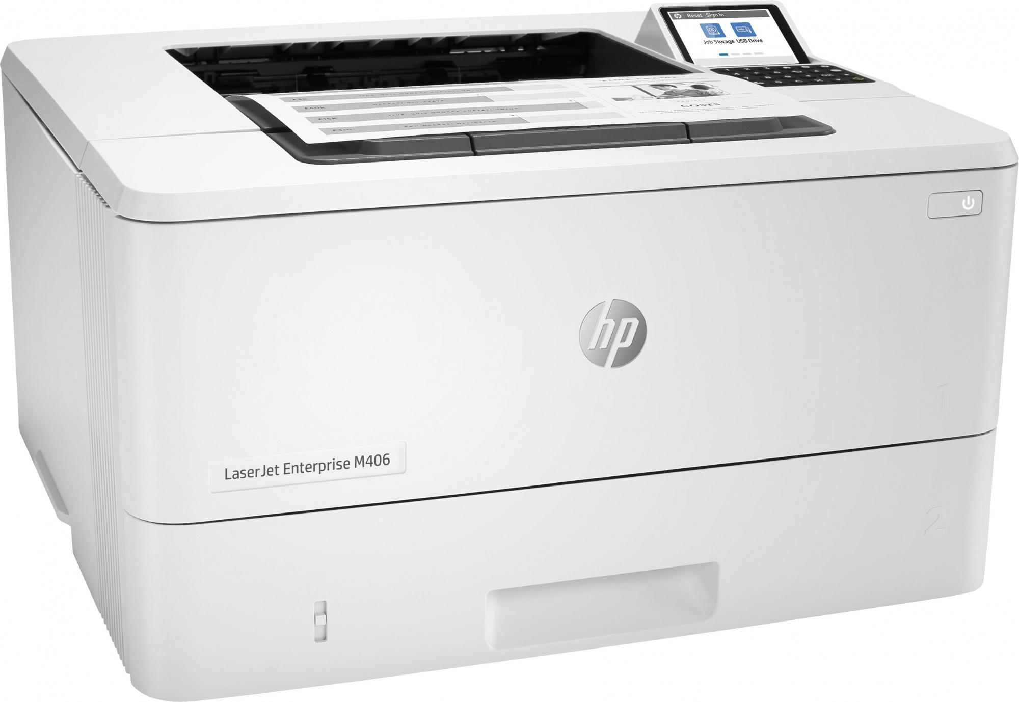 Принтер HP LaserJet Enterprise M406dn (3PZ15A)