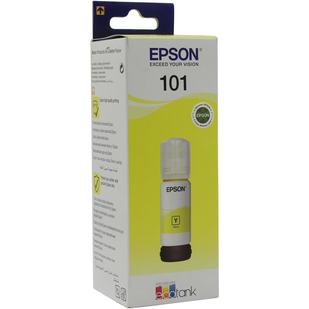 Картридж Epson L101 желтый (C13T03V44A)