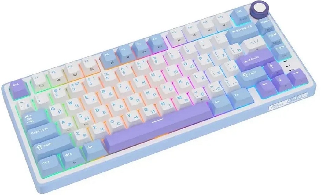 Клавиатура Royal Kludge R75 K Silver switch/Taro Milk