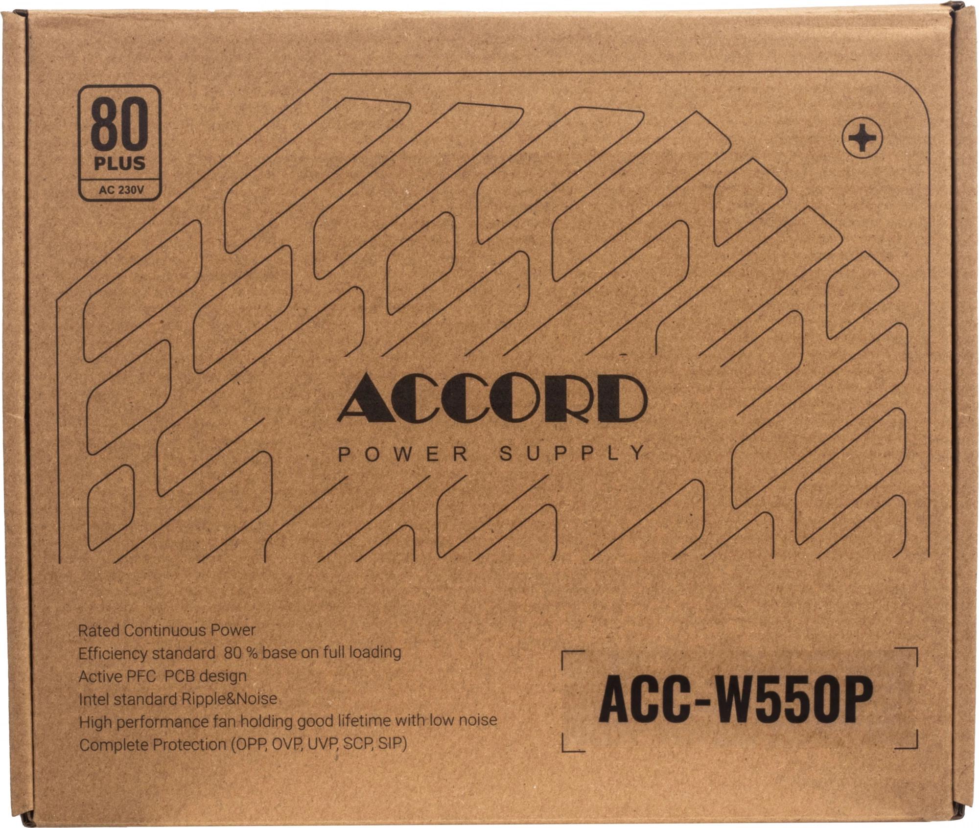 Блок питания Accord ATX 550W 80 Plus White (ACC-W550P)