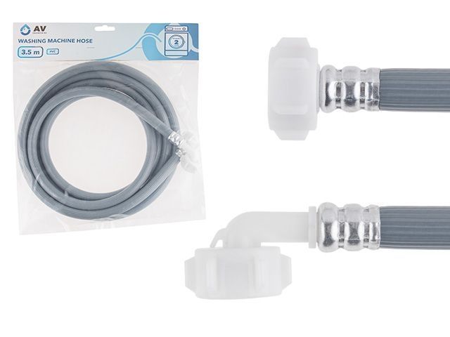 Шланг заливной для стиральной машины 3,5 м, ПВХ, AV Engineering (Макс  10 бар, макс.  25 °С)