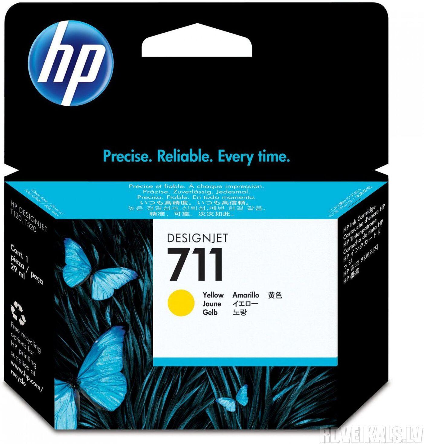 Картридж HP 711 желтый (CZ132A)