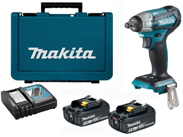 Аккум. ударный гайковерт MAKITA LXT DTW 181 RFE в чем. (18.0 В, 2 акк., 3.0 А/ч Li-Ion, посадочн. квадрат 1/2 ", 180 Нм, вес 1.2 кг)