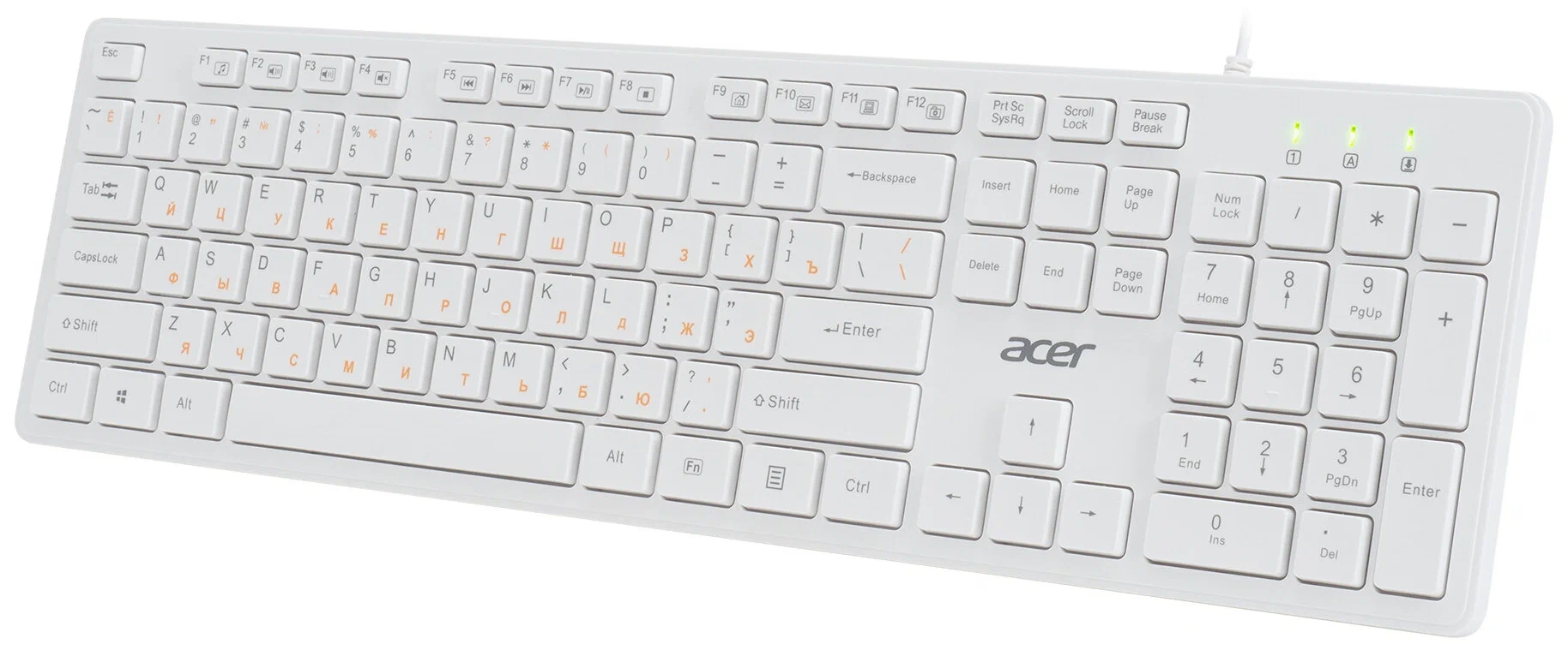 Клавиатура Acer OKW123 белый (ZL.KBDEE.00D)