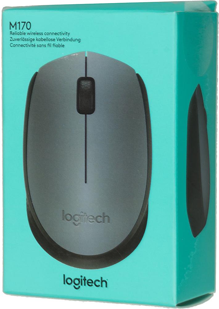 Мышь Logitech M170 серый/черный оптическая (910-004642)