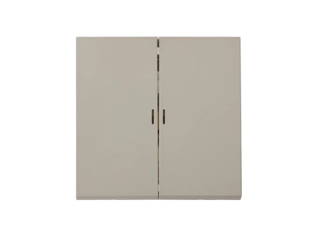 Выключатель 2 клав. (cкрытый, узел, 10А) со световой индикацией песочный, Carre, BYLECTRICA