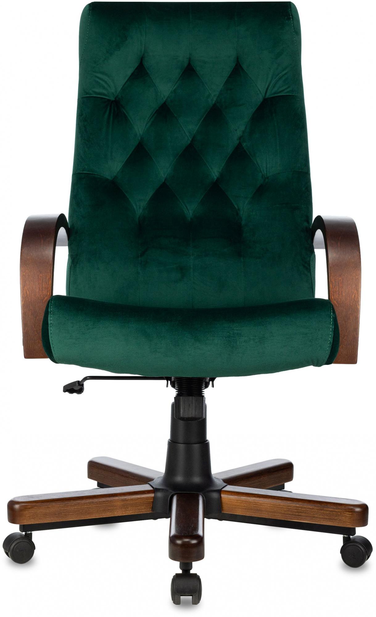 Офисное кресло Бюрократ T-9928WALNUT Fabric Italia зеленый (T-9928WALNUT/FABR/GN)