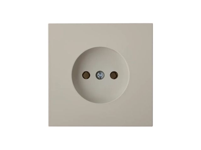 Розетка 1-ая (скрытая, б/з) песочная, Carre, BYLECTRICA