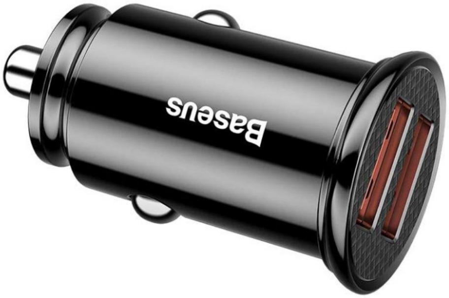 Автомобильное зарядное Baseus Circular Plastic Black (CCALL-YD01)