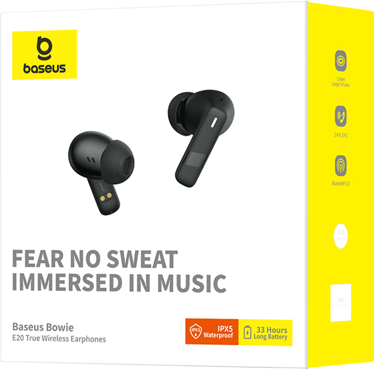 Наушники Baseus Bowie E20 True Wireless Earphones Cluster Black (A00069700113-00)