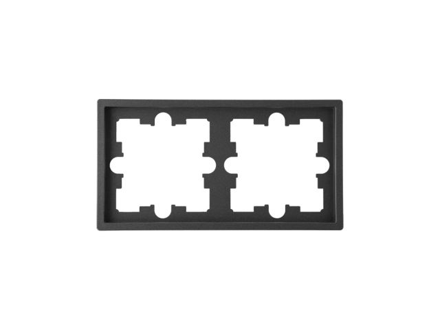 Рамка 2-местная графит, Carre, BYLECTRICA