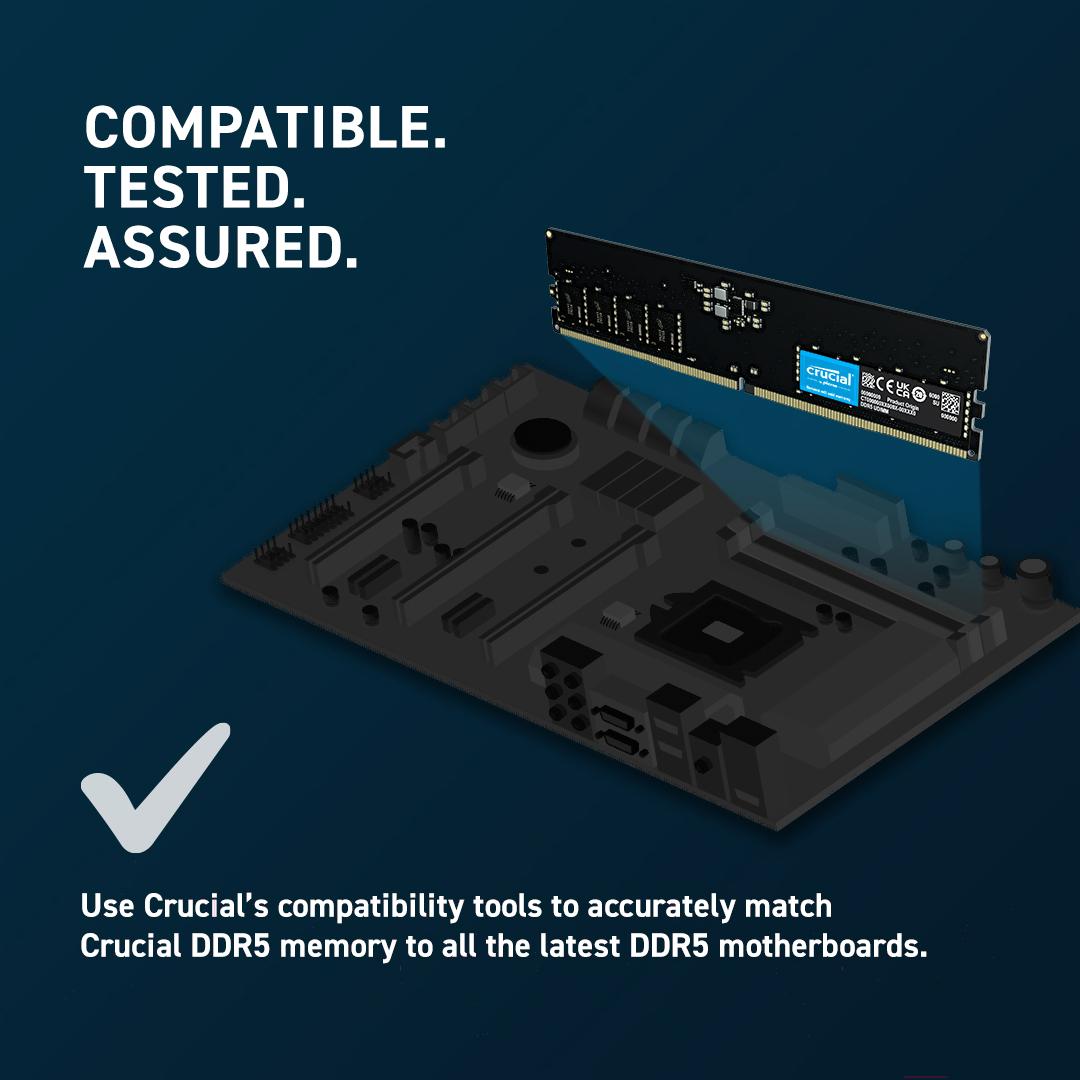 Оперативная память Crucial 32GB DDR5 PC5-38400 (CT32G48C40U5)