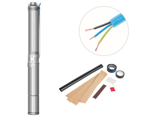 Насос скважинный центробежный AGELESS-2.5-1500/67-2/40-A A&P (750 Вт, 2,4 м3/ч, 105м, 2,5" / 6,35 см)