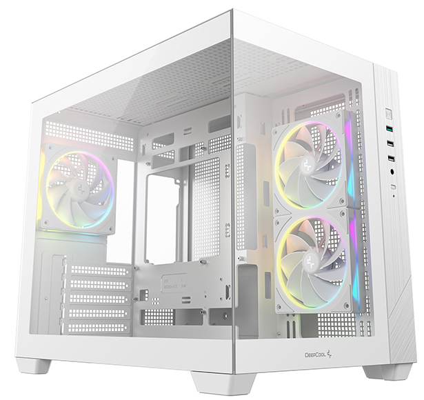 Корпус DeepCool CG330 3F WH mATX без БП белый (R-CG330-WHNGM3-G)