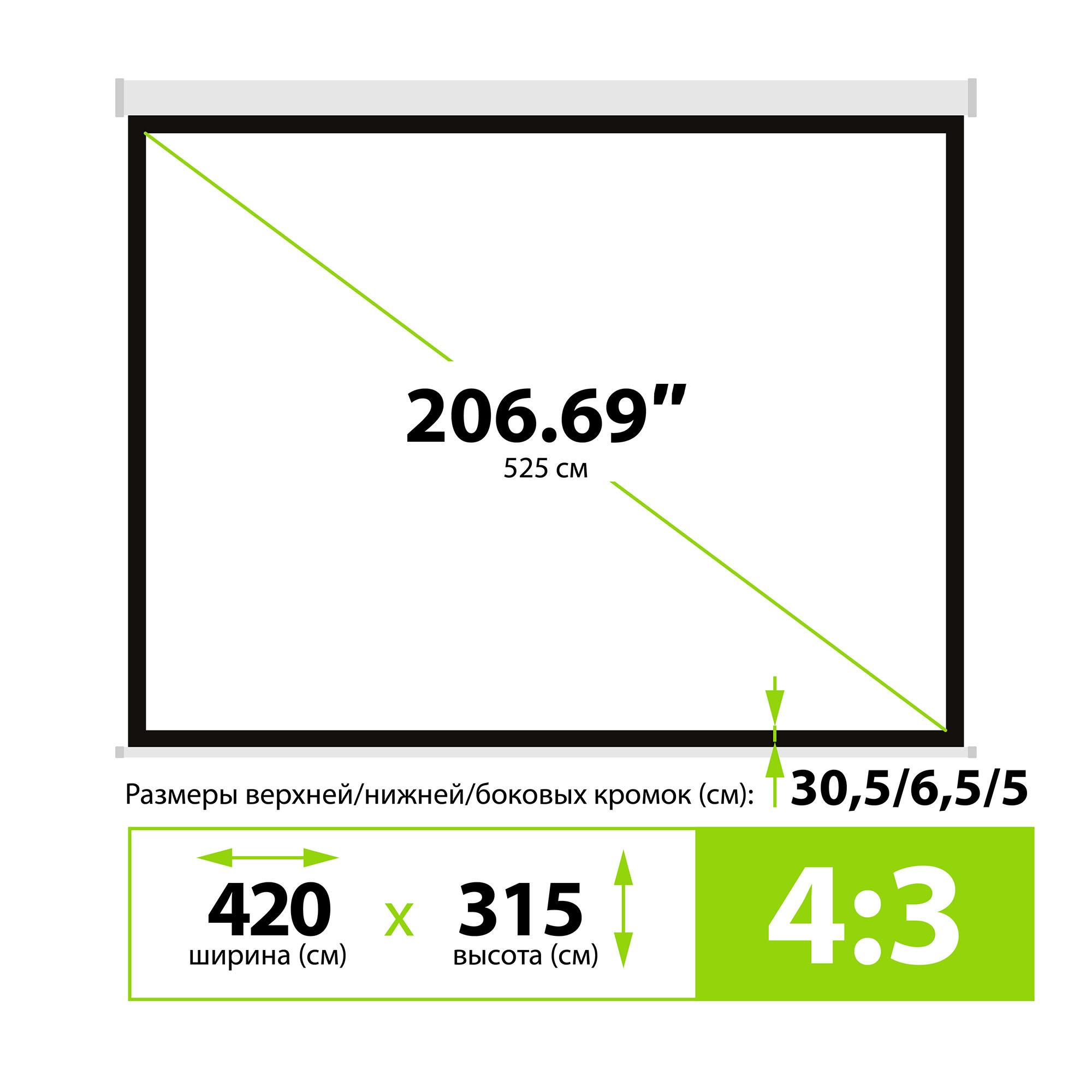 Проекционный экран Cactus MotoExpert белый (CS-PSME-420x315-WT)