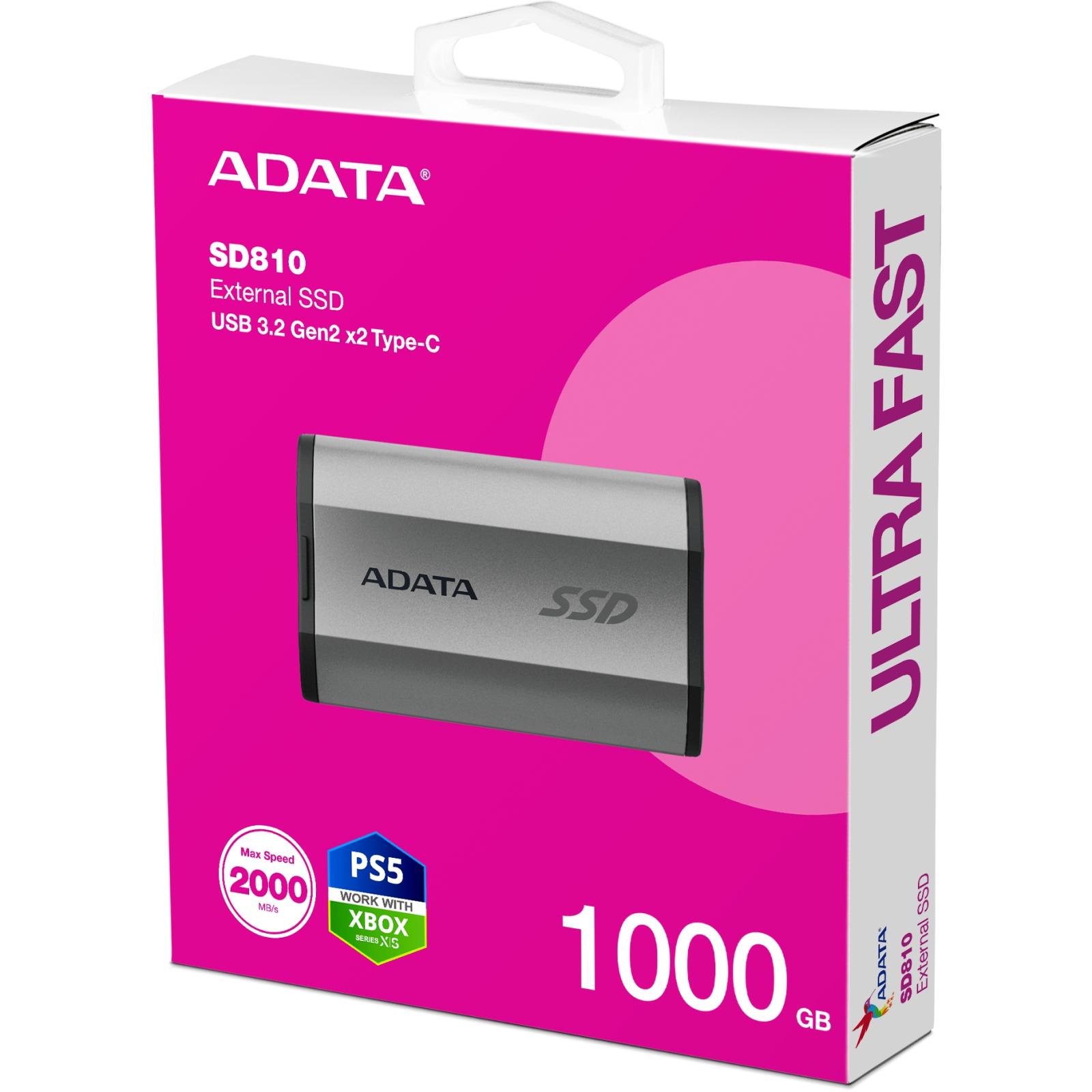Внешний накопитель A-Data SD810 1Tb серый (SD810-1000G-CSG)