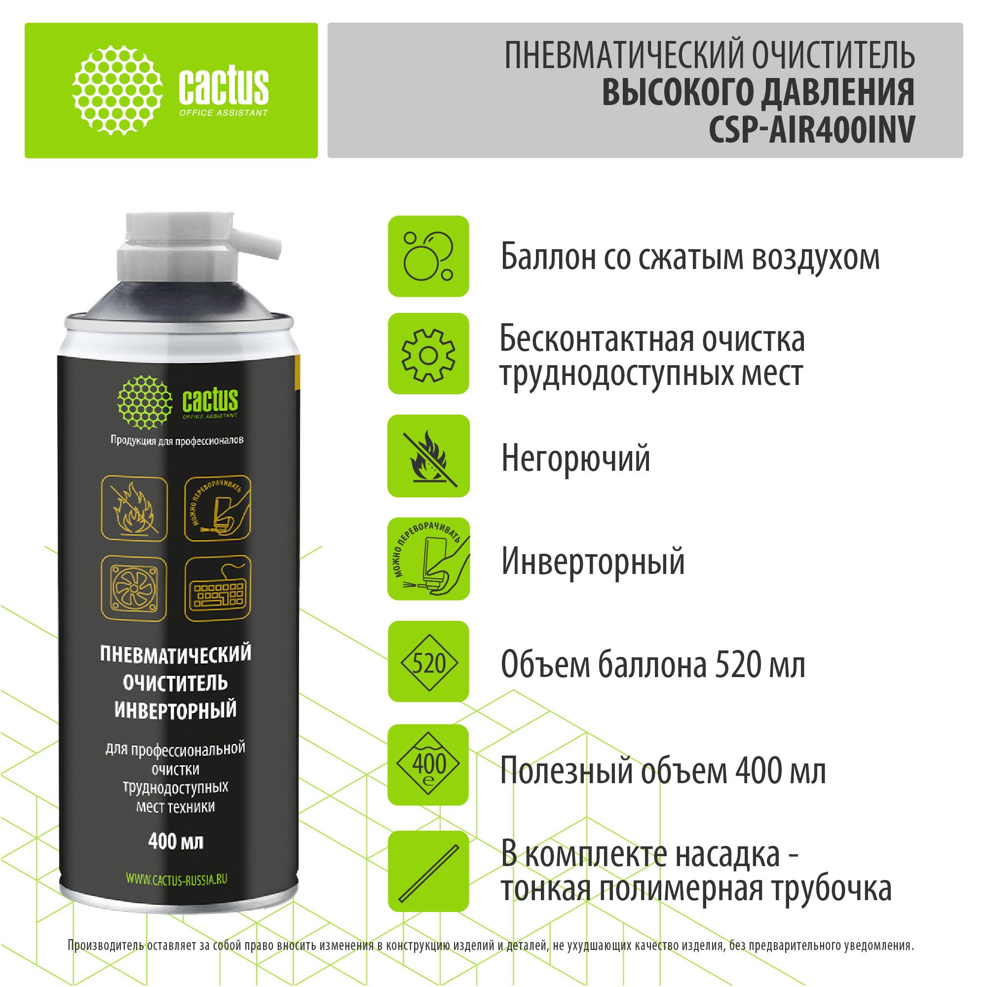 Средство для ухода за электроникой Cactus CSP-AIR400INV